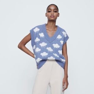 Zara Jacquard Knit Vest